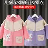 Jaqueta de Penas Infantil Anti-Manchas Macacão Outwear Outono Inverno Menina Roupas para Hora da Refeição Protetor Médio Grande Infantil Impermeável Casaco de Uso Regular