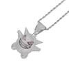 Colgante Gengar Pequeño Diablo Diamante Completo Collar Hip-Hop para Hombres y Mujeres, Ins Estilo Callejero Quirky, Cadena Accesorio Elegante de Alta Gama