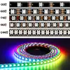 Fita de luz LED colorida WS2812B 5V, fita de luz colorida 5050 contas de lâmpada, IC integrado, ponto único colorido, controle único, fita de luz suave
