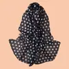 Bufanda Fina Transpirable de Gasa para Mujer con Estampado Geométrico de Lunares, Elegante, Decorativa, para Viaje, Protección Solar, Chal