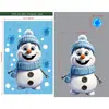 Decoración Navideña para Hotel Transfronterizo Campana Creativa, Reno, Santa Claus Pegatinas Electrostáticas, Pegatinas de Muñeco de Nieve A03-T05