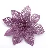 Flor de Navidad de 15 cm Cebolla de Navidad Rosa con Flor Recortada Guirnalda de Árbol Adornos Colgante Decoración