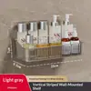Estante de Almacenamiento para Montar en Pared sin Taladrar, Organizador Transparente de PET para Baño y Cocina, Estante Impermeable con Drenaje para Cosméticos y Artículos de Tocador