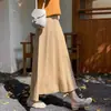 Novo vestido de tricô, modelagem solta, comprimento médio, saia evasê, barra larga, adequado para usar como peça externa no outono e inverno