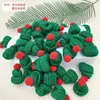 Mini Gorros Navideños de Colores, Gorros de Dedos Tejidos, Colgantes Lindos y Creativos, Regalos de Navidad, Bufandas Decorativas para Manualidades