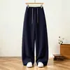 Pantalones deportivos rectos adelgazantes para mujer, nuevos pantalones de chándal banana otoño 2026, pantalones casuales holgados de pierna ancha grises
