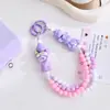 Cadena para Teléfono de Color Dopamina, Colgante para Teléfono, Hecho a Mano con Cuentas, Estilo Fresco, Correa Anti-Pérdida, Correa para la Muñeca, Colgante para Bolso