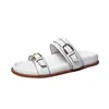 Chinelos Za Brand de Tamanho Grande com Tira Única e Fivela, Novo Estilo de Verão Feminino para Uso Externo Moda Europeia e Americana Calçados Femininos