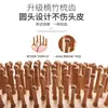 Pente de bambu e madeira com almofada de ar para uso doméstico, pente de massagem meridianos com cabeça de borracha de bambu, pente volumizador para couro cabeludo para cabelos cacheados e lisos