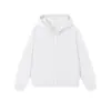 Exclusivo para comércio exterior transfronteiriço: Moletom com zíper de fleece de 230g para homens e mulheres, moletom com capuz e gola redonda, jaqueta versátil de cor sólida