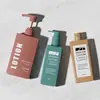 Frasco Vazio de Shampoo Roxo de Alto Valor Transfronteiriço, Frasco Quadrado Plano de Gel de Banho Infantil, Frasco de Creme para as Mãos, Frasco de Loção Corporal Tipo Pump