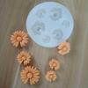 Molde DIY pequeno para decoração de bolo formato crisântemo Zou camomila, molde para vela aromaterapia, molde de silicone líquido para chocolate
