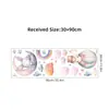 Br93944 Conejo de Dibujos Animados Globo Aerostático Arcoíris Cielo Estrellado Súper Lindo Pegatina de Pared Autoadhesiva Pegatina Decorativa para Habitación Infantil