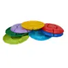 Plato Desechable de Plástico PS para Fruta, Botana, Plato Dividido para Cena, Fiesta, 6 Compartimentos, Redondo, Bandeja de Embalaje