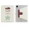 Funda tipo soporte giratorio con estampado de leopardo estilo coreano con ranura para bolígrafo para iPad 10/11 generación 9.7 pulgadas antideslizante