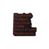 Broche Combinado Colorido Série de Letras Inglesas Desenho Animado Personalidade Geométrica Redondo Distintivo Acessório Esmalte Liga Metálica Medalha