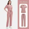 Ropa para Lavar a Mano Bordada Traje Dividido Ropa Quirúrgica para Dentista Oral Ropa de Trabajo para Clínica Secado Rápido Ropa para Enfermeras Venta al por Mayor