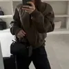 Versão Coreana da Nova Bolsa de Couro de Vaca Nw de Nicho, Bolsa Boston de Couro Macio Granulado, Bolsa de Mão de Couro Genuíno com Porta-Caneta para Mulheres