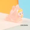 Desenho animado luminoso fofo série Nini menina deitada diy resina micro paisagem epóxi acessórios brinquedo enfeites