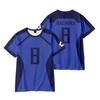 Producto Nuevo Verano 2025 Blue Lock Blue Prison Personaje Uniforme Digital 3D Impresión Digital Camiseta Deportiva de Manga Corta