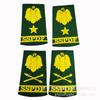 Accesorios de ropa personalizados de fábrica bordado hombreras verdes accesorios LOGO de ropa bordado LOGO prueba gratuita
