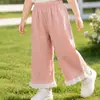Pantalones Cortos Casuales Sueltos Dulces de Encaje Vintage para Niñas Verano 2026, Sensación Fresca