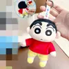 Boneca Articulada Móvel Autêntica Brinquedo de Pelúcia Crayon Shin-Chan Figura Torcível Chaveiro Pingente de Mochila