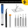 Ferro de solda elétrico com temperatura ajustável padrão americano 110V ferramenta de soldagem kit de ferro de solda elétrico padrão europeu 220V 60W terno