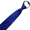 Fabricante Hombres Negros Casual Rayas Azules Corbata de Negocios Corbata Perezosa 8cm Corbata sin Corbata al por Mayor Cremallera