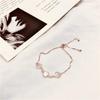 Nueva Pulsera de Acero de Titanio Europeo y Americano de Venta Caliente para Mujer Estilo ins Personalizada Moderna Resistente al Color Pulsera Antidesvanecimiento Pulsera Chapada en Oro