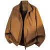 2026 Nueva Llegada Chaqueta Casual para Hombre Color Sólido Simple Holgada Talla Grande Cuello Alto Ropa de Abrigo Chaqueta para Hombre