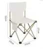 Cadeira dobrável simples portátil personalizável para camping ao ar livre, pesca, desenho com encosto e bolso lateral, cadeira dobrável com encosto