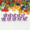 Mini pato de brinquedo moderno que brilha no escuro, decoração de mesa e de carro, ornamento em resina artesanal DIY de animal em miniatura