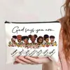 Xiyin temu Bolsa de Maquiagem Estampada Mais Vendida Bolsa de Armazenamento Portátil Bolsa de Armazenamento de Cosméticos Bolsa de Grande Capacidade Bolsa Plana