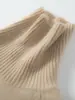 Nuevo Suéter de Cachemir Grueso con Cuello Alto para Mujer 2026, Color Sólido, Cálido, Versátil para Otoño e Invierno, Suéter de Cachemir de Cabra de Punto para Capa Base