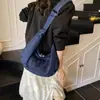 Bolsa de Hombro Cruzada de Mezclilla de Gran Capacidad Estilo Literario Perezoso Popular Nueva Moda de Verano Transfronteriza