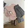 Pantalones de pierna ancha con drapeado en la cintura de encaje para mujer Otoño 2026 Delgados de cintura alta Adelgazantes Versátiles Sueltos Casuales de pierna recta Pantalones deportivos