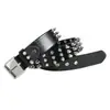 Cinturón Tachonado Estilo Punk Pu Oscuro para Mujer con Diseño Único de Púas de Estrella, Versátil para Jeans, Cinturón Decorativo de Moda