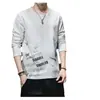 Camiseta Masculina de Manga Longa Comércio Exterior 2026 Outono Novo Estilo Juventude Slim Fit Camiseta Outono/Inverno Camada Base Moletom Top Masculino