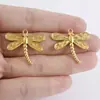 Acero Inoxidable 304 Colgante de Libélula Transfronterizo Europeo y Americano Chapado en Oro de 18 Quilates Accesorios Colgante Personalizado de Insecto Collar Pulsera Joyería