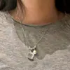 Colar com Pingente Niche de Pérola Gota d'Água Doce Simples Fresco Corrente para Clavícula Moda Versátil Joia de Alto Padrão para Mulheres