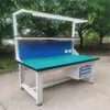 Bancada de trabalho de alta resistência, bancada de montador, bancada operacional de oficina, bancada de reparo antiestática de fábrica, bancada experimental, aço inoxidável