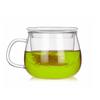 Taza de té, taza de separación de té, taza de té de vidrio con tapa, filtro de té transparente resistente al calor, taza para beber de oficina
