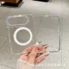 Adequado para iPhone Duo Capa de Telefone Magnética Transparente TPU Airbag Capa Protetora Anti-Queda para Tela Dobrável Apple