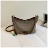 Bolso Tejido Hecho a Mano Estilo Coreano para Mujer 2026 Nuevo Bolso de Playa para Vacaciones de Verano Bolso Cubo de Hombro Único Cruzado Bolso de Paja