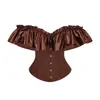 Corsé moldeador de estilo europeo y americano, vestido bustier ajustado para usar sobre la ropa, faja para la cintura con ballenas, corsé de estilo de corte para moldear el cuerpo