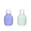 Botella Pet Plana Vacía de 125ml con Tapa Flip-Top, Botella Sub-Embotelladora para Cuidado e Higiene del Bebé, Botella de Plástico para Loción Corporal