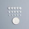 Plata de ley s925 superficie lisa geométrica superficie brillante cuentas espaciadoras de disco material para accesorios de pulsera de cuerda trenzada hecha a mano DIY