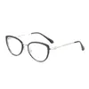 Gafas Ojo de Gato S12037, Efecto Adelgazante para Rostros Cuadrados y Redondos, Monturas de Gafas Súper Elegantes, Cómodas para Todos los Tipos de Rostro, Aspecto Natural