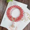 Producto viral de TikTok: Pulsera Bodhi de pasta de ciruela negra, estilo chino nuevo, cuentas budistas de doble vuelta, accesorio cultural de mano